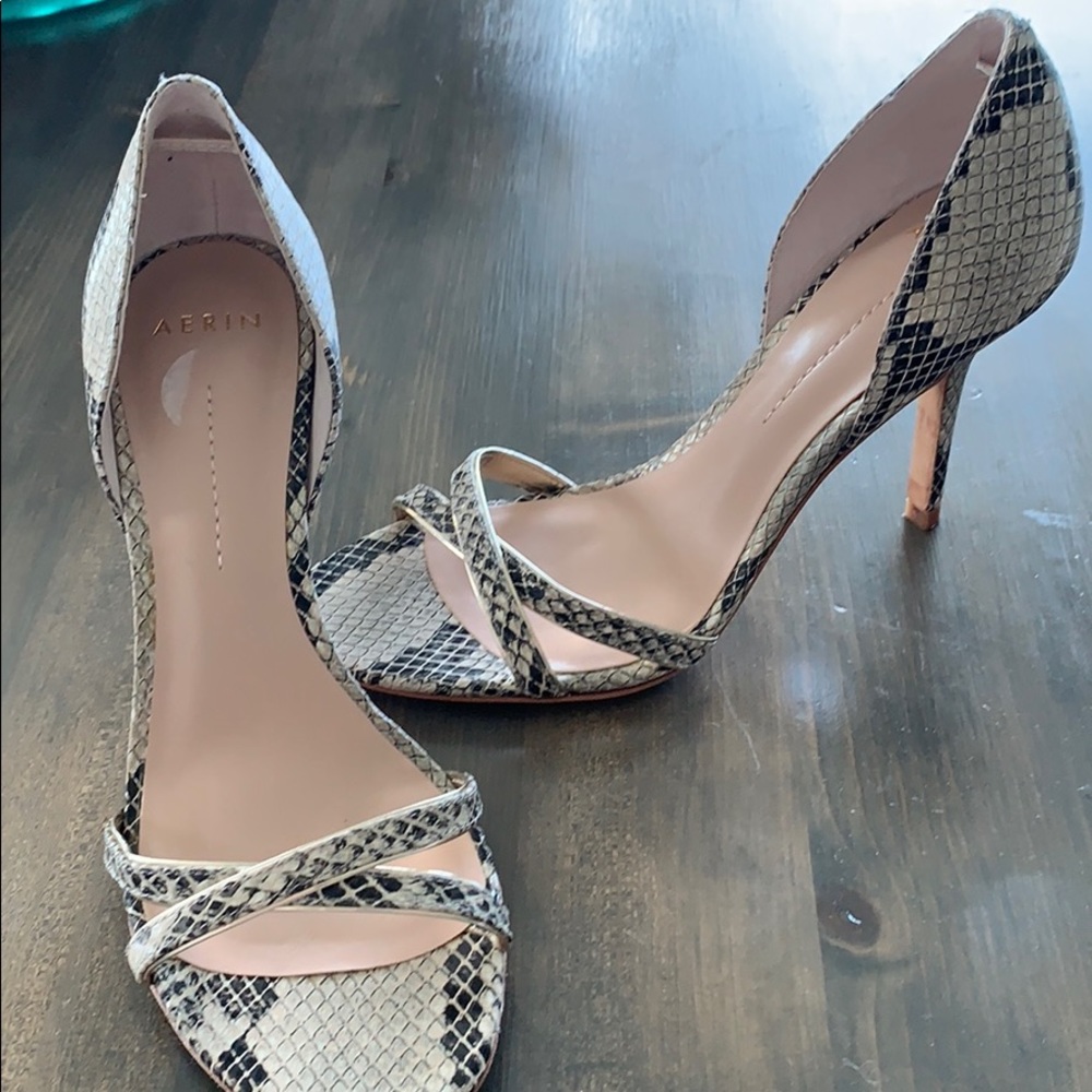 Aerin Snakeskin Heels